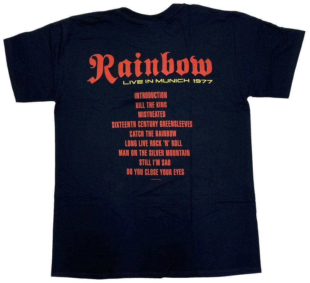 Rainbow LIVE IN MUNICH 1977 Tシャツ RAINBOW】ロックTシャツ メンズ バンドTシャツ メンズ RAINBOW