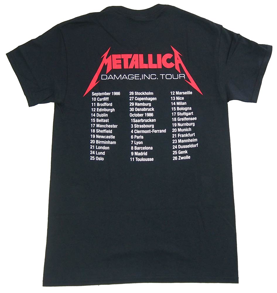 METALLICA ᥿ꥫ MASTER OF PUPPETS EUROPEAN TOUR 1986 T ե