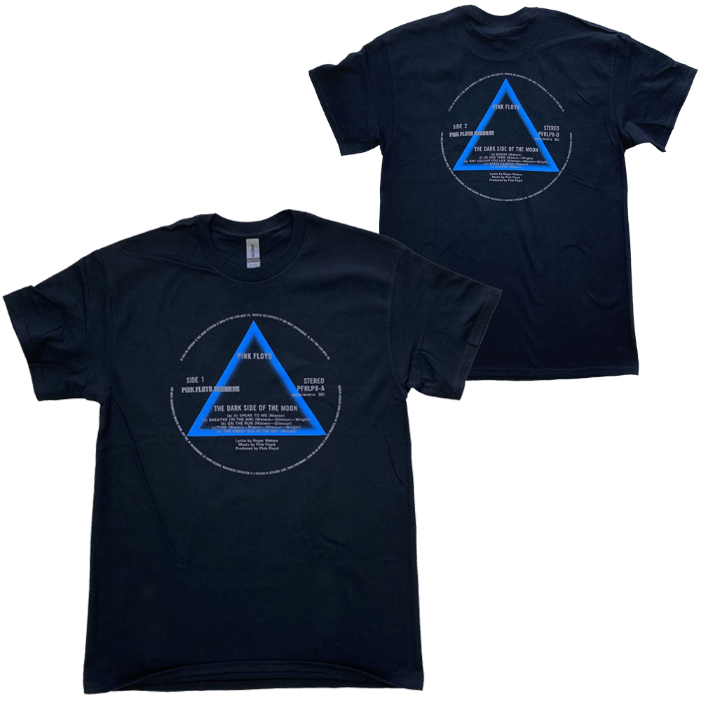 ピンク フロイド・PINK FLOYD・DARK SIDE OF THE MOON RECORD LABEL・Tシャツ・ロックTシャツ