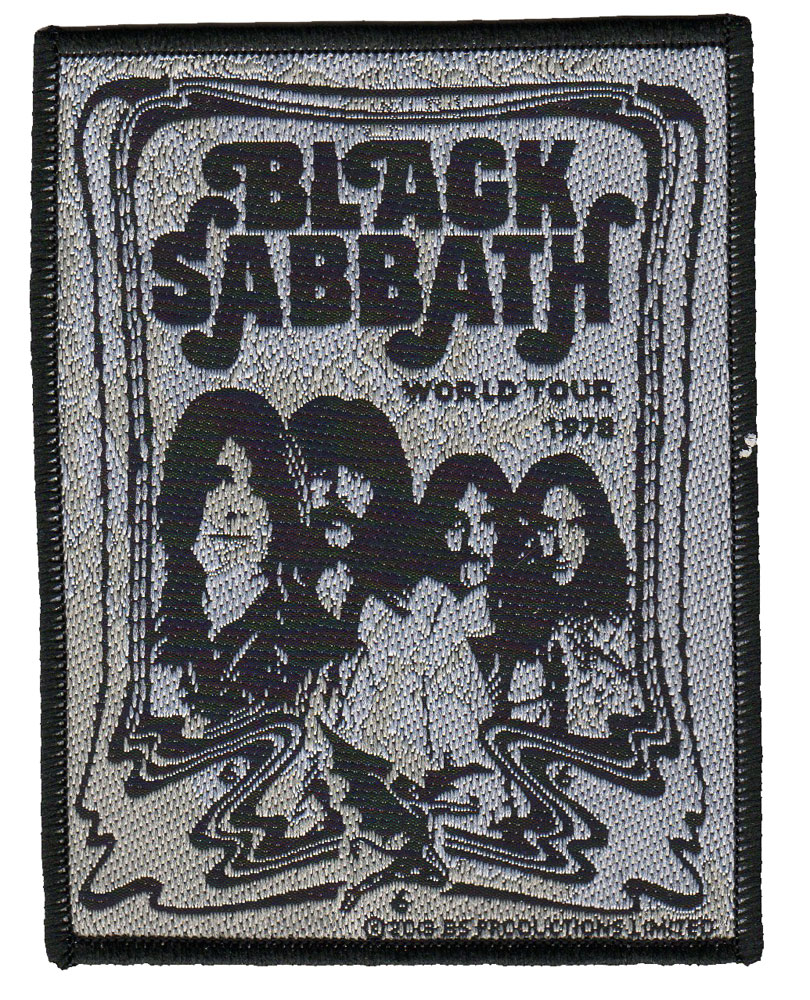 ブラック サバス・BLACK SABBATH・WORLD TOUR 1978・糊ナシ・刺繍ワッペン・オフィシャル・ バンド・パッチ