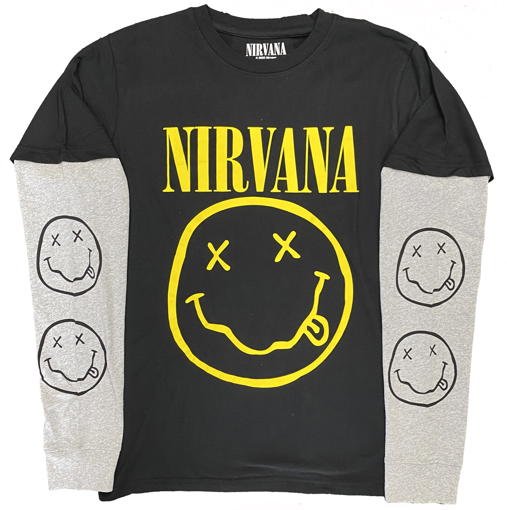˥ʡNIRVANAHAPPY FACE LAYERED LONG SLEEVEĹµ󥰥꡼֡TġåT