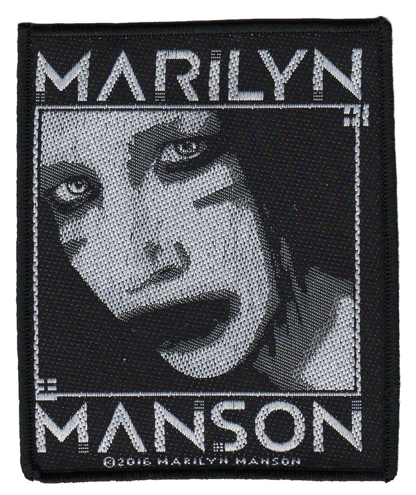 MARILYN MANSON・マリリン マンソン・VILLAIN・糊なし刺繍ワッペン・パッチ