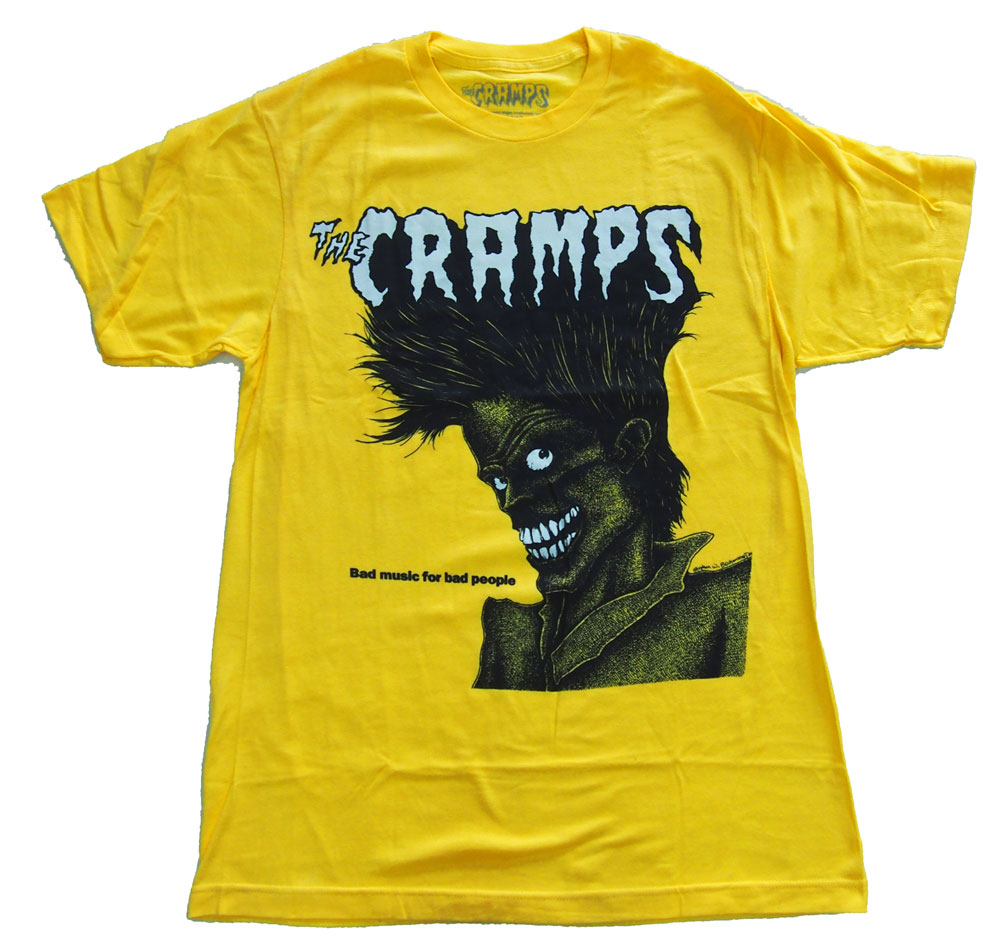 CRAMPS・クランプス・BAD MUSIC FOR BAD PEOPLE Tシャツ、オフィシャル商品