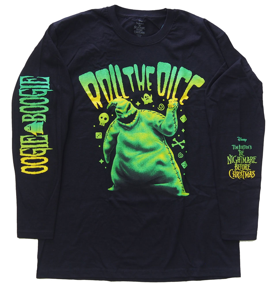 NIGHTMARE BEFORE CHRISTMAS・ナイトメア ビフォア クリスマス・ROLL THE DICE・ロングスリーブ・長袖・映画Tシャツ